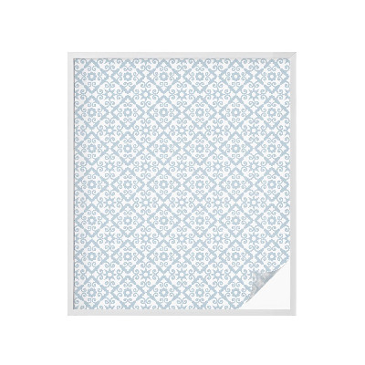 Privátna fólia na okno vitrážová Modré ozdoby