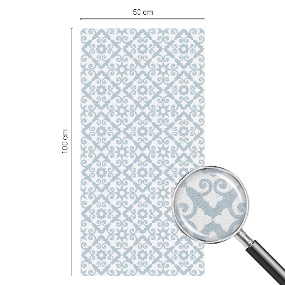 Privátna fólia na okno vitrážová Modré ozdoby