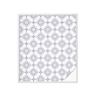 Dekoračná fólia na sklo vitráž Kvetinové kosoštvorce