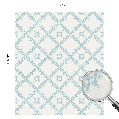 Privátna fólia na okno vitrážová Modrá geometria