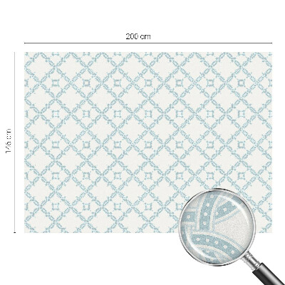 Privátna fólia na okno vitrážová Modrá geometria