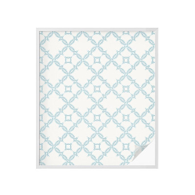 Privátna fólia na okno vitrážová Modrá geometria