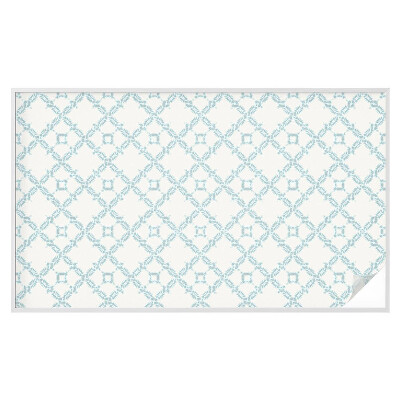 Privátna fólia na okno vitrážová Modrá geometria