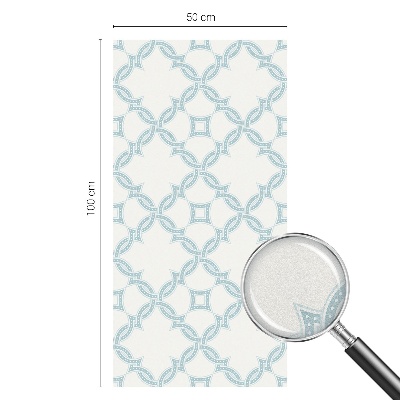 Privátna fólia na okno vitrážová Modrá geometria