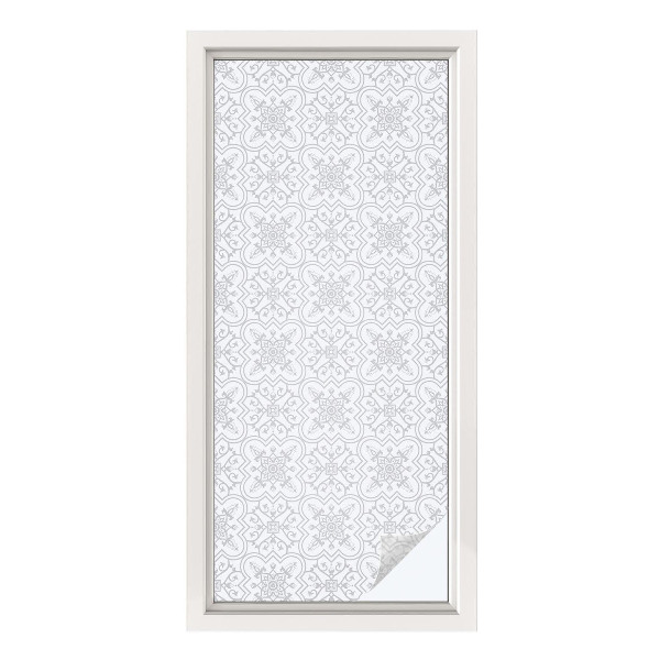 Fólia na okno na ochranu súkromia Kvetinová symetria