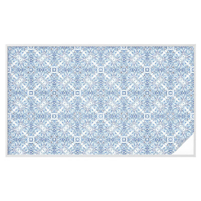 Privátna fólia na okno vitrážová Modré dlaždice