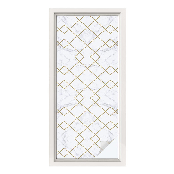 Samolepiaca vitráž na okno a dvere Geometrické čiary