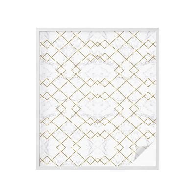 Samolepiaca vitráž na okno a dvere Geometrické čiary