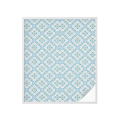 Samolepiaca vitráž na okno a dvere Geometrické rozety