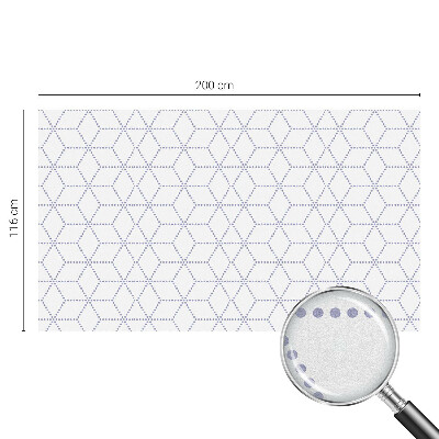 Samolepiaca vitráž na okno a dvere Fialové kosoštvorce