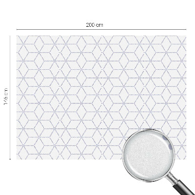 Samolepiaca vitráž na okno a dvere Fialové kosoštvorce