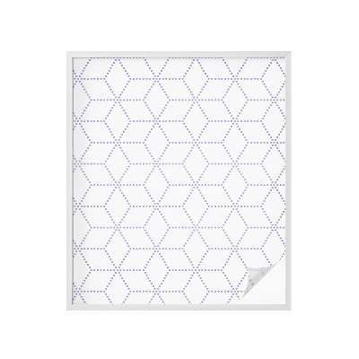 Samolepiaca vitráž na okno a dvere Fialové kosoštvorce