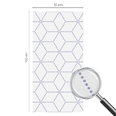 Samolepiaca vitráž na okno a dvere Fialové kosoštvorce