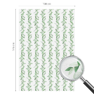 Dekoračná fólia na sklo vitráž Zelené girlandy