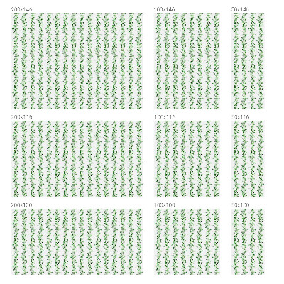 Dekoračná fólia na sklo vitráž Zelené girlandy