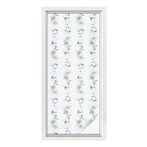 Samolepiaca vitráž na okno a dvere Rastlinné kúzlo