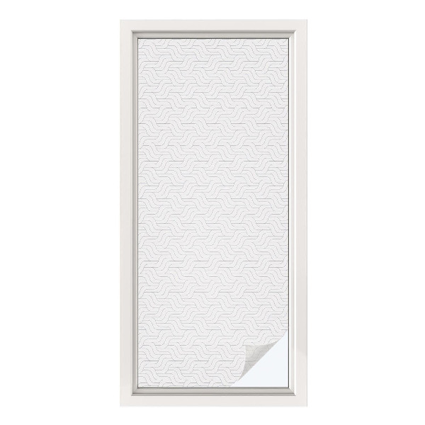 Fólia na okno na ochranu súkromia Vlnité čiary