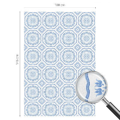 Samolepiaca vitráž na okno a dvere Kvetinové ornamenty