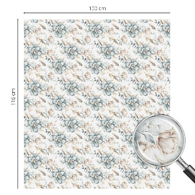 Samolepiaca vitráž na okno a dvere Kvetinová elegancia