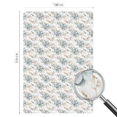 Samolepiaca vitráž na okno a dvere Kvetinová elegancia