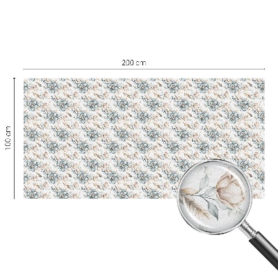 Samolepiaca vitráž na okno a dvere Kvetinová elegancia