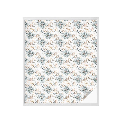 Samolepiaca vitráž na okno a dvere Kvetinová elegancia