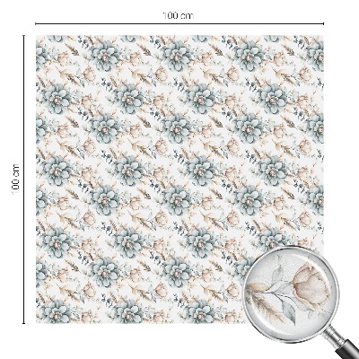 Samolepiaca vitráž na okno a dvere Kvetinová elegancia