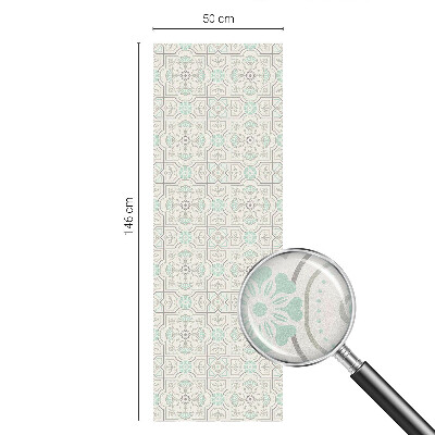 Dekoračná fólia na sklo vitráž Kvetinové dlaždice