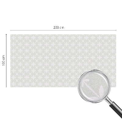 Samolepiaca vitráž na okno a dvere Kvetinová symetria