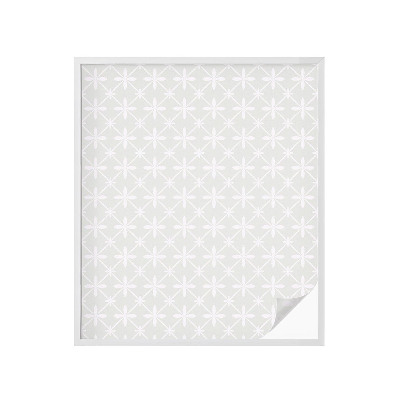 Samolepiaca vitráž na okno a dvere Kvetinová symetria