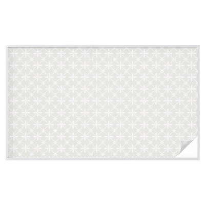 Samolepiaca vitráž na okno a dvere Kvetinová symetria