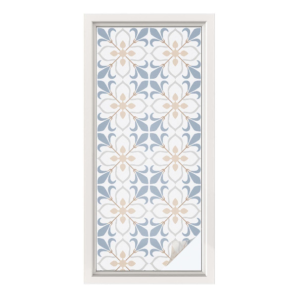 Samolepiaca vitráž na okno a dvere Kvetinová krása