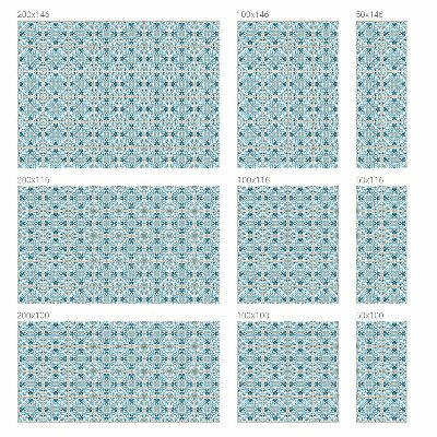 Samolepiaca vitráž na okno a dvere Kvetinové dlaždice