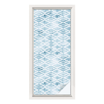 Samolepiaca fólia na sklo Modré kosoštvorce