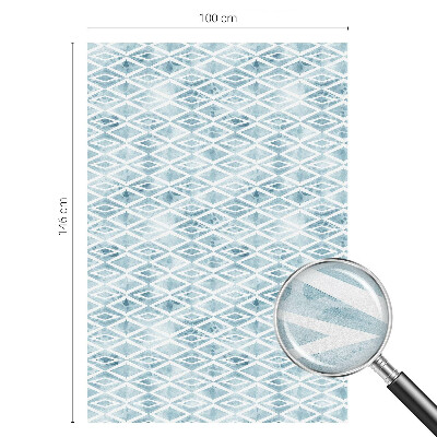 Samolepiaca fólia na sklo Modré kosoštvorce