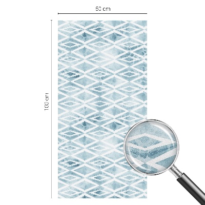 Samolepiaca fólia na sklo Modré kosoštvorce