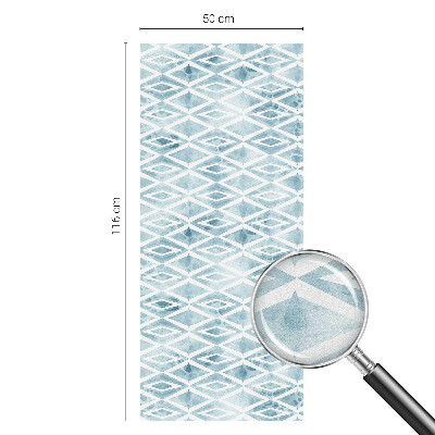 Samolepiaca fólia na sklo Modré kosoštvorce