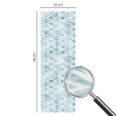 Samolepiaca fólia na sklo Modré kosoštvorce