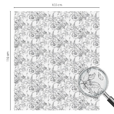 Privátna fólia na okno vitrážová Kvetinová elegancia