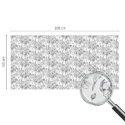 Privátna fólia na okno vitrážová Kvetinová elegancia