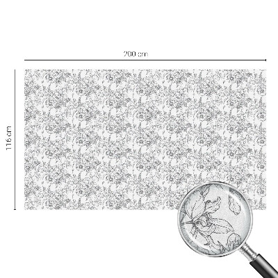 Privátna fólia na okno vitrážová Kvetinová elegancia