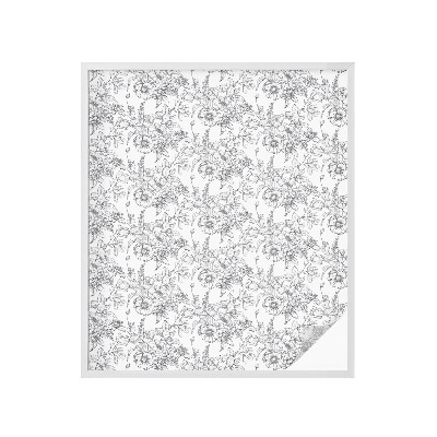 Privátna fólia na okno vitrážová Kvetinová elegancia