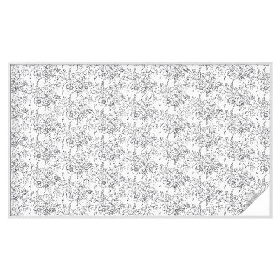 Privátna fólia na okno vitrážová Kvetinová elegancia