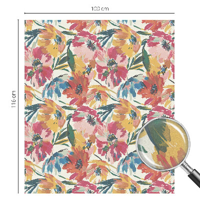 Samolepiaca vitráž na okno a dvere Výbuch kvetu