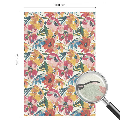 Samolepiaca vitráž na okno a dvere Výbuch kvetu