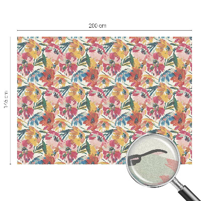 Samolepiaca vitráž na okno a dvere Výbuch kvetu