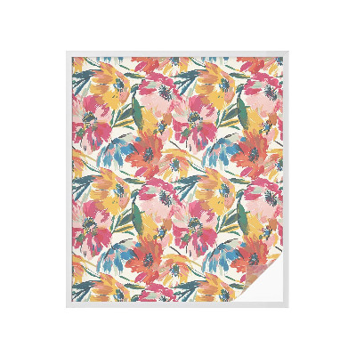 Samolepiaca vitráž na okno a dvere Výbuch kvetu