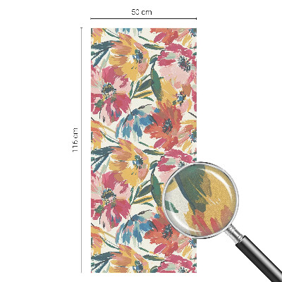 Samolepiaca vitráž na okno a dvere Výbuch kvetu