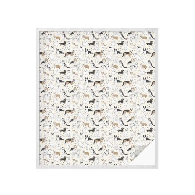 Privátna fólia na okno vitrážová Vzory psov