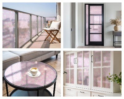 Samolepiaca fólia na sklo Kvetinový vzor